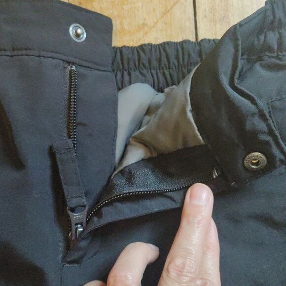 Lands End Black Snow Pants Size 8 Grow A Longs Winter Snow Sports Ski Snowboard - Picture 2 of 14